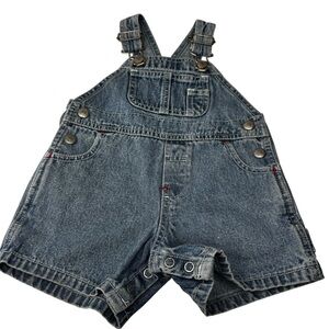 Vintage 90’s Baby GAP Denim Overalls Size XS Original GAP 0-3 mo Snap Crotch
